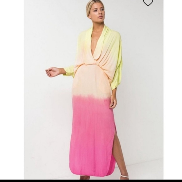 NWOTS S/W/F revolve draped sunset ombre dress - Picture 2 of 11